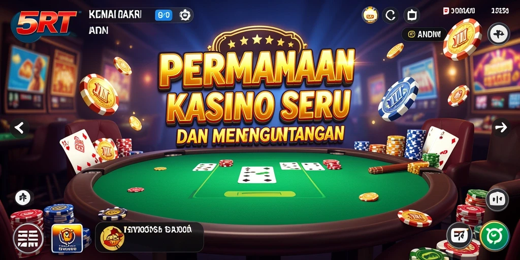 Tangkapan layar utama 5RT menampilkan gameplay Kasino yang mendebarkan.