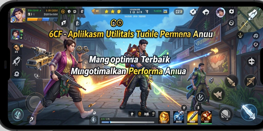Tampilan utama aplikasi 6CF dengan berbagai fitur utilitas yang tersedia.