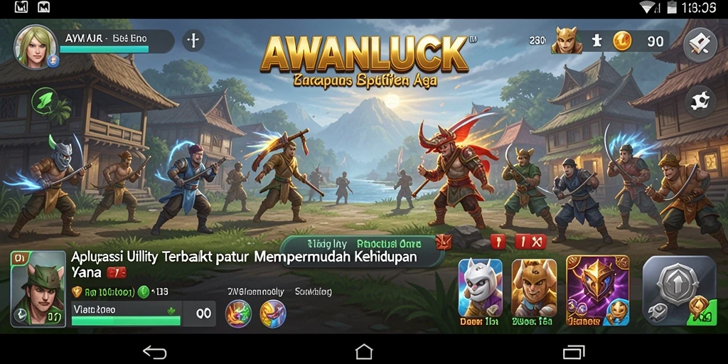 Screenshot utama AWANLUCK yang menampilkan fitur pengatur tugas.