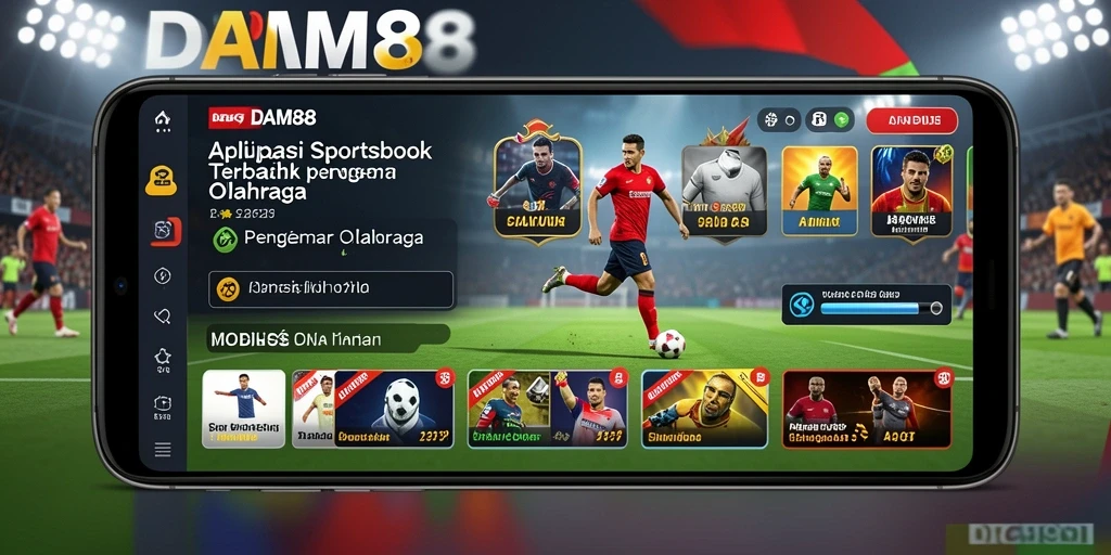 Screenshot aplikasi DAM88 menampilkan gameplay taruhan olahraga yang menarik.
