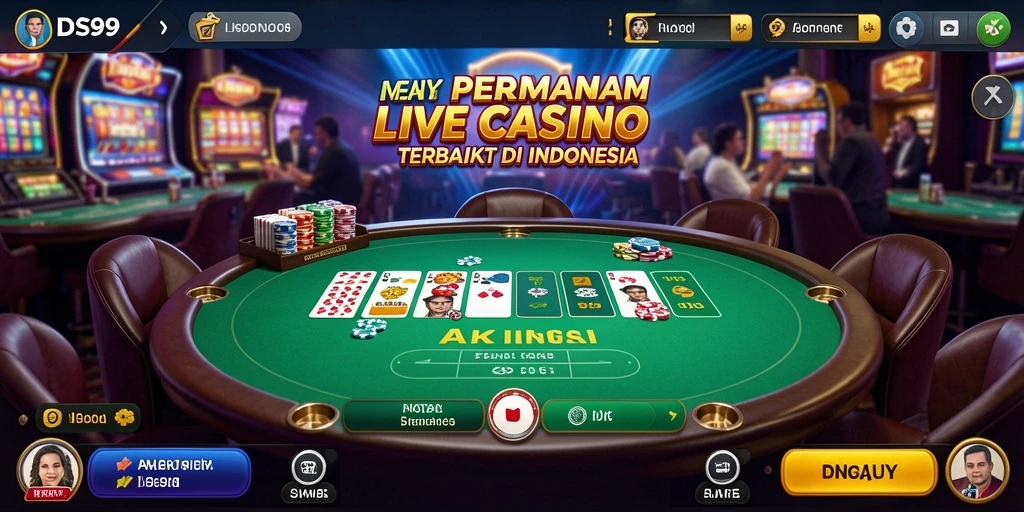 Tampilan utama permainan Live Casino di DS99 dengan dealer langsung.