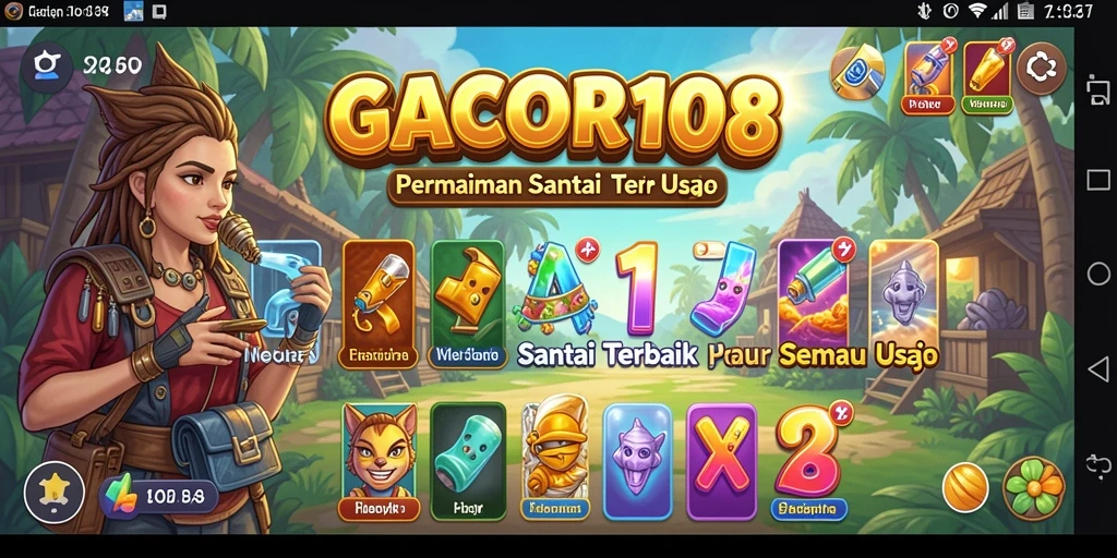 Tangkapan layar utama dari gameplay GACOR108 yang seru dan interaktif.
