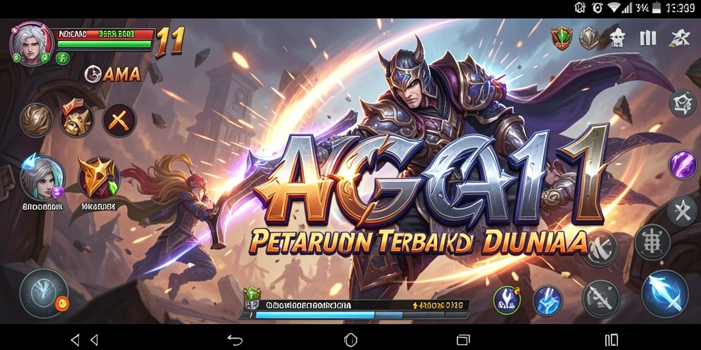 Screenshot gameplay NAGA11 yang menampilkan pertarungan seru dan karakter yang kuat.