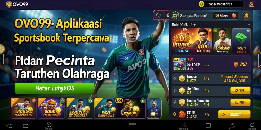 Tampilan gameplay Sportsbook yang menarik dan interaktif di OVO99.