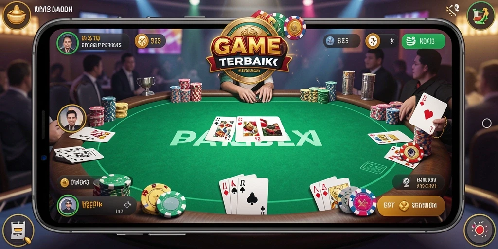 Tampilan gameplay S13 dengan pemain yang bersaing di meja poker.
