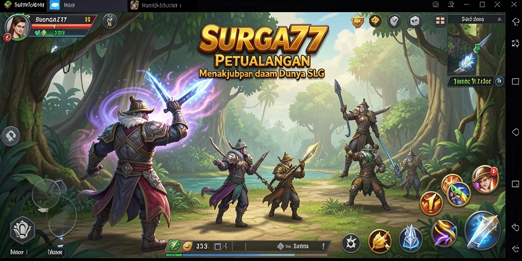 Tangkapan layar SURGA77 menampilkan pertarungan epik di medan perang strategi.