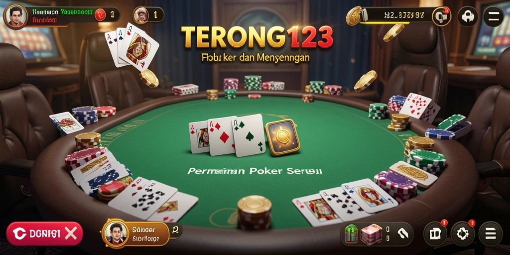 Screenshot TERONG123 menunjukkan aksi seru dalam permainan Poker.