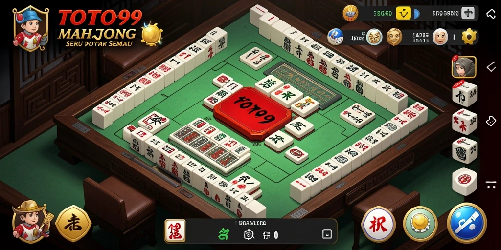 Tampilan gameplay TOTO99 dengan layout Mahjong yang menarik.