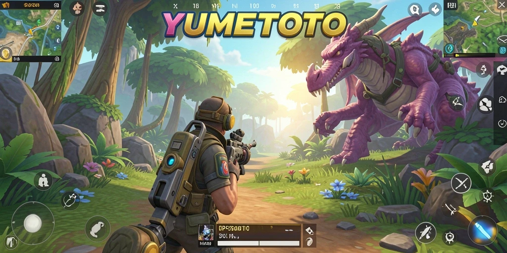 Gameplay seru dalam YUMETOTO dengan aksi TPS yang mendebarkan.